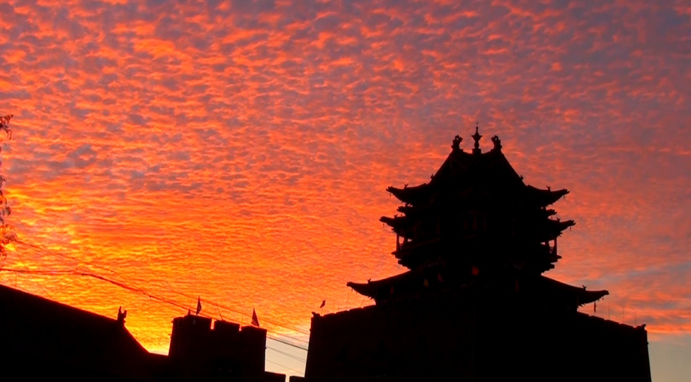护城楼夕阳
