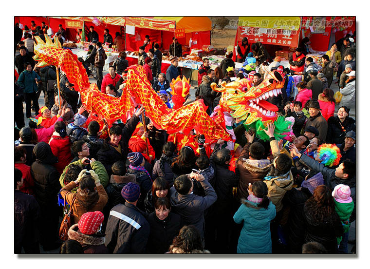 龙文化专辑2--5图-5《北京春节庙会舞龙降福》--支箭-独创用杆撑相机拍摄.jpg