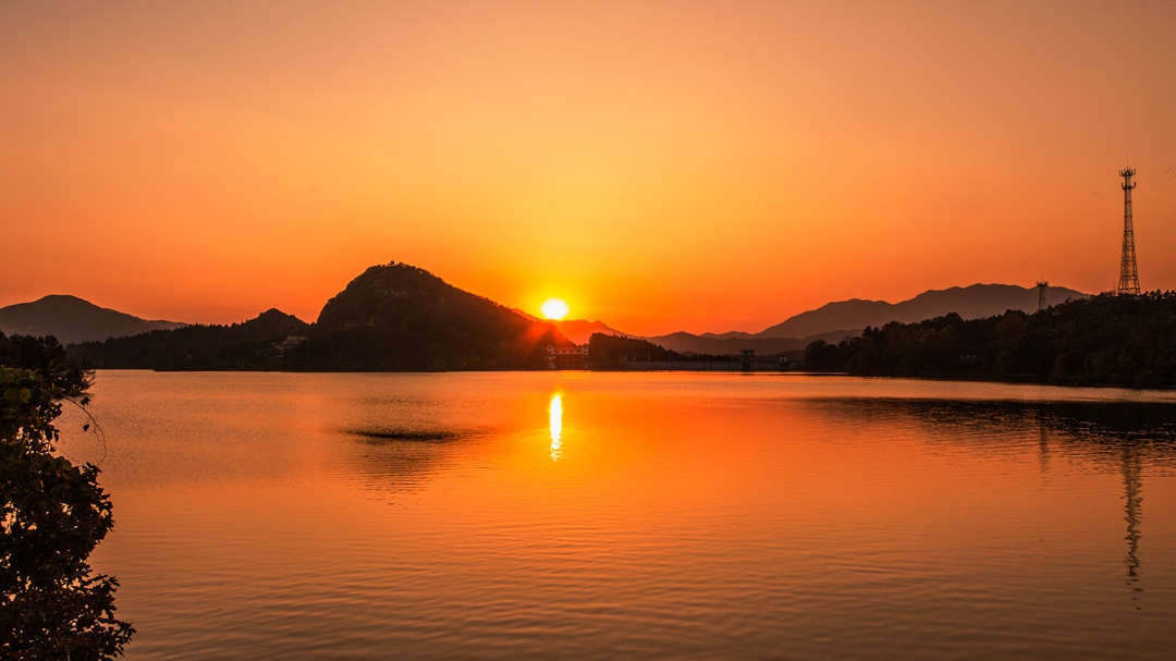 香山湖日落
